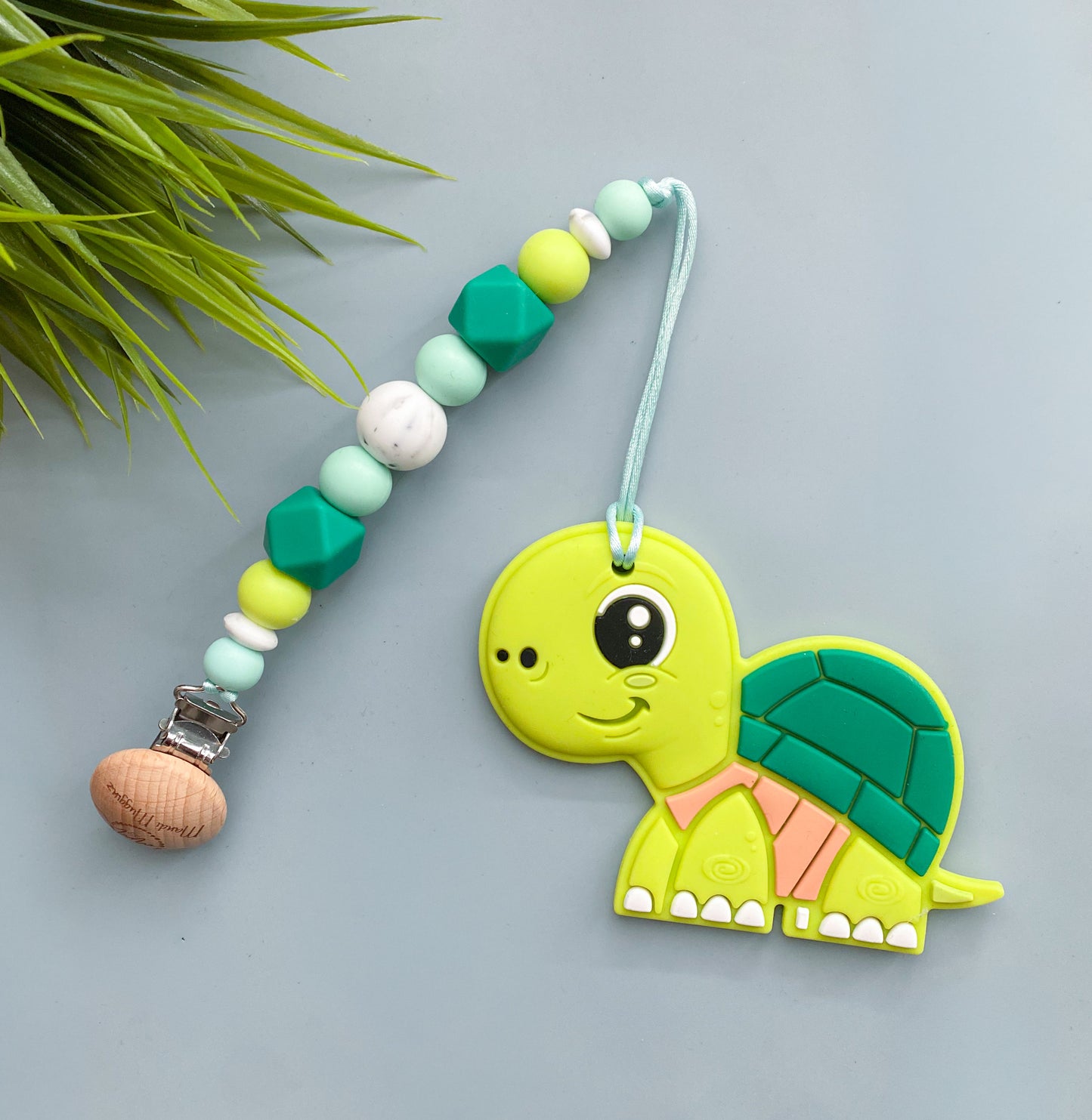 Turtle Teether + Clip