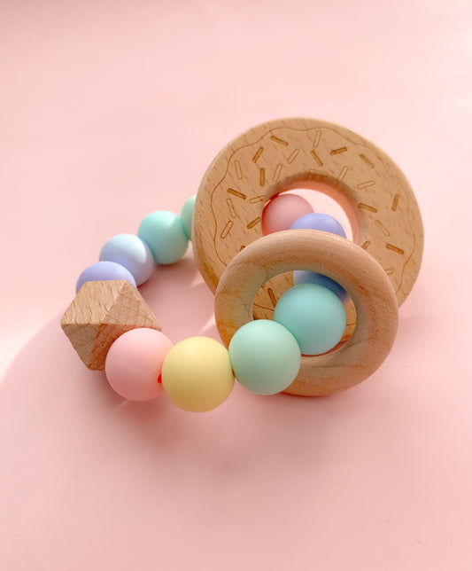 Donut Wooden Teething Ring