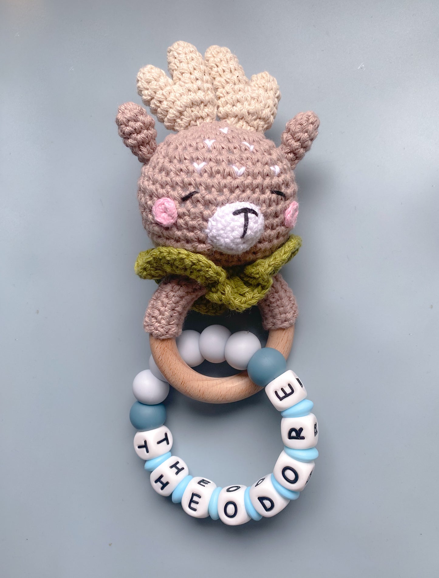 Deer Crochet Teether Rattle