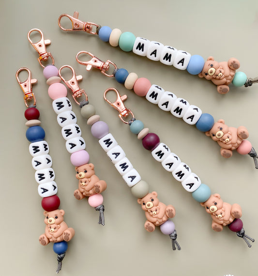 Mama Bear Keychain/Zipper Pull
