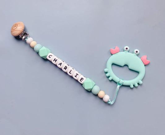 Crab Teether + Clip