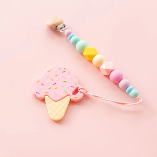 Ice Cream Teether + Clip