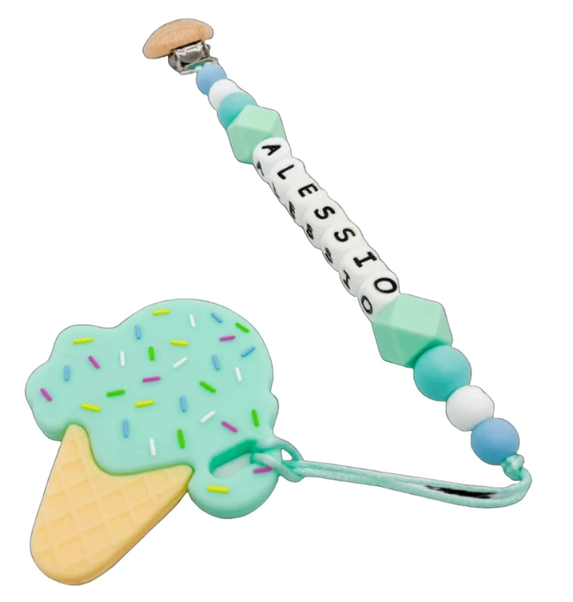 Ice Cream Teether + Clip