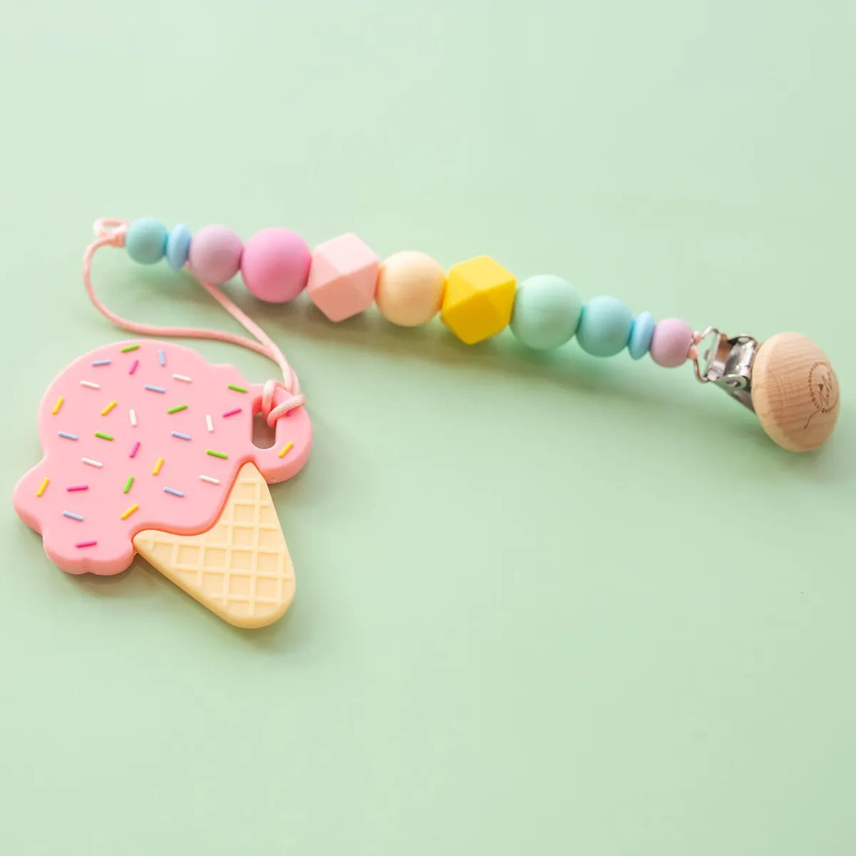 Ice Cream Teether + Clip